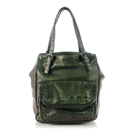 Bottega Veneta Iridescent Scarabee Pocket Tote Green 1 of 7