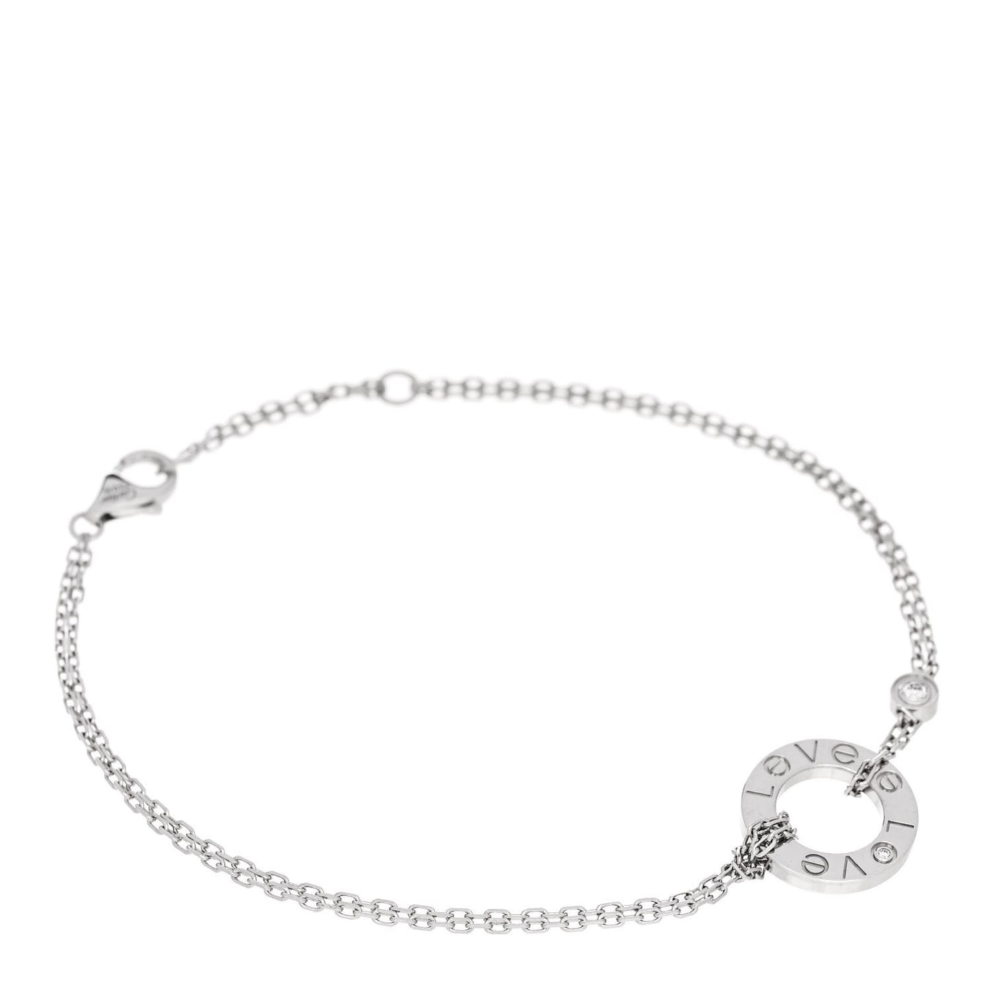 18K White Gold Diamond LOVE Bracelet
