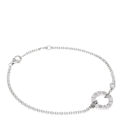 Cartier 18K White Gold Diamond LOVE Bracelet 1 of 4