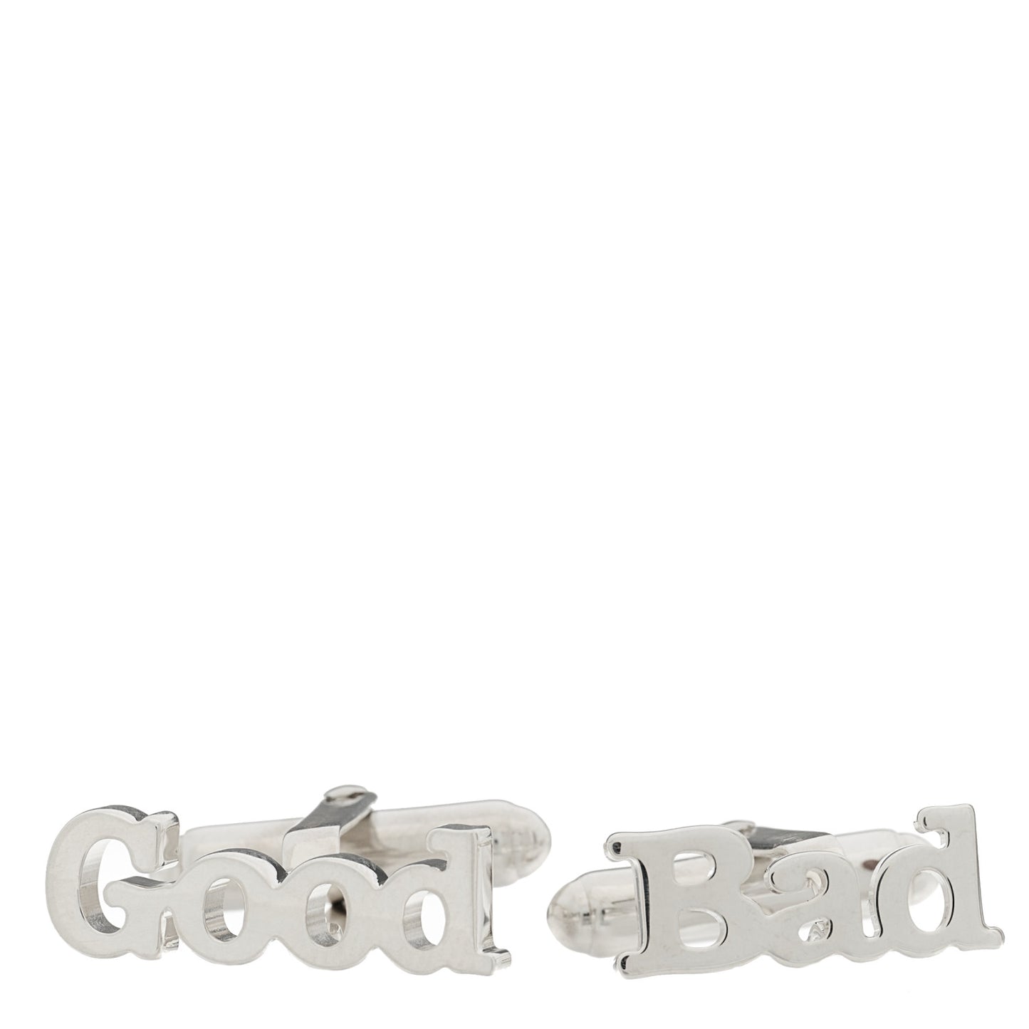 Sterling Silver Good Bad Cufflinks