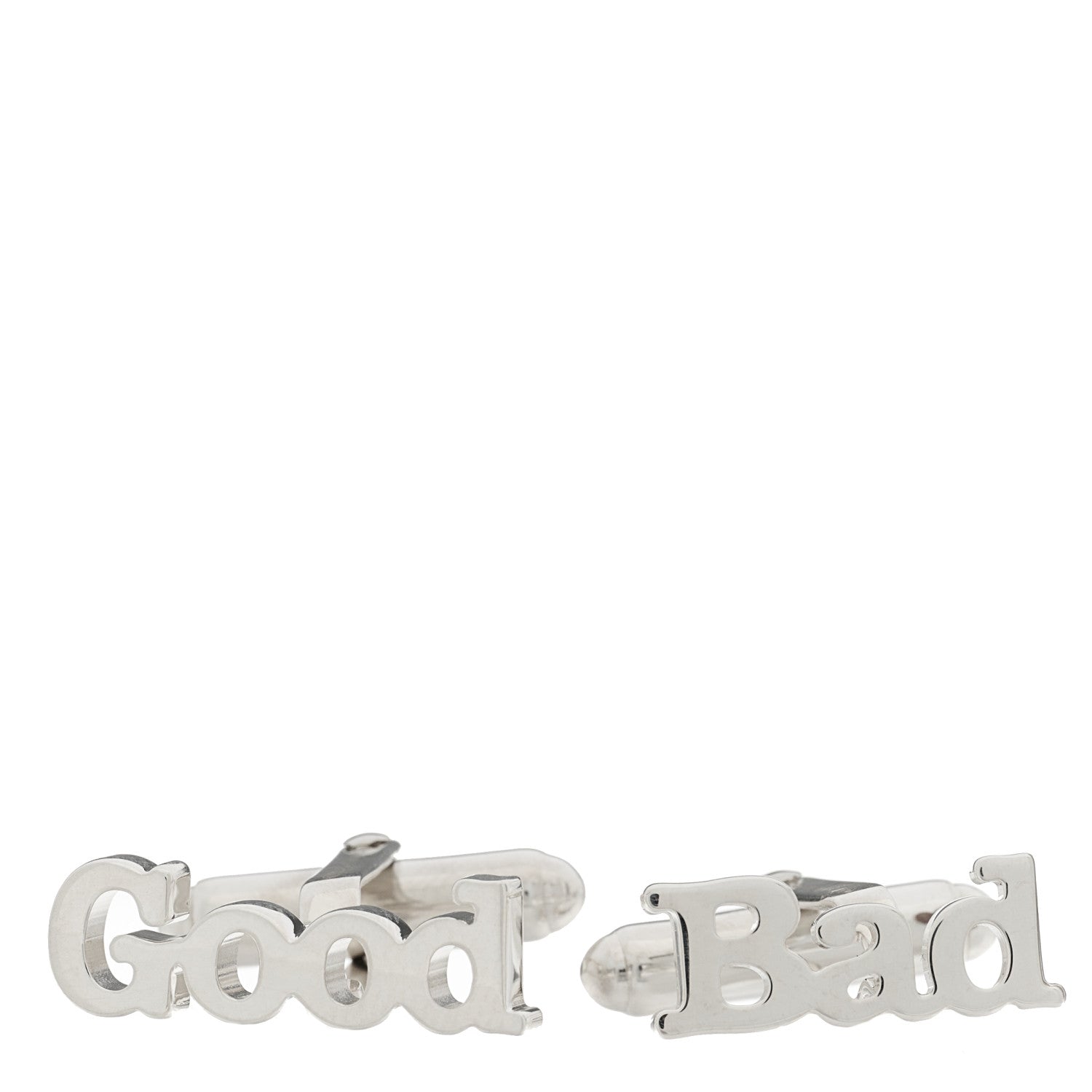 Tiffany Sterling Silver Good Bad Cufflinks 1 of 5