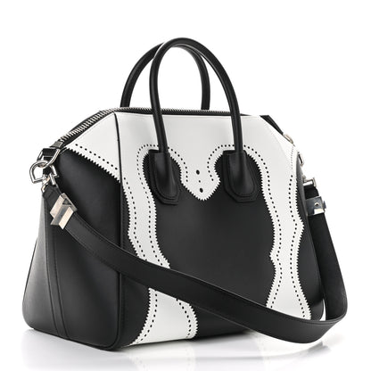 Givenchy Calfskin Brogue Medium Antigona Black White 2 of 11