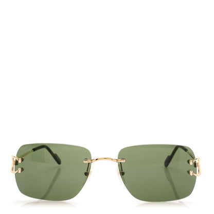 Cartier Metal Classic C De Cartier Sunglasses CT0330S Gold Green 2 of 8