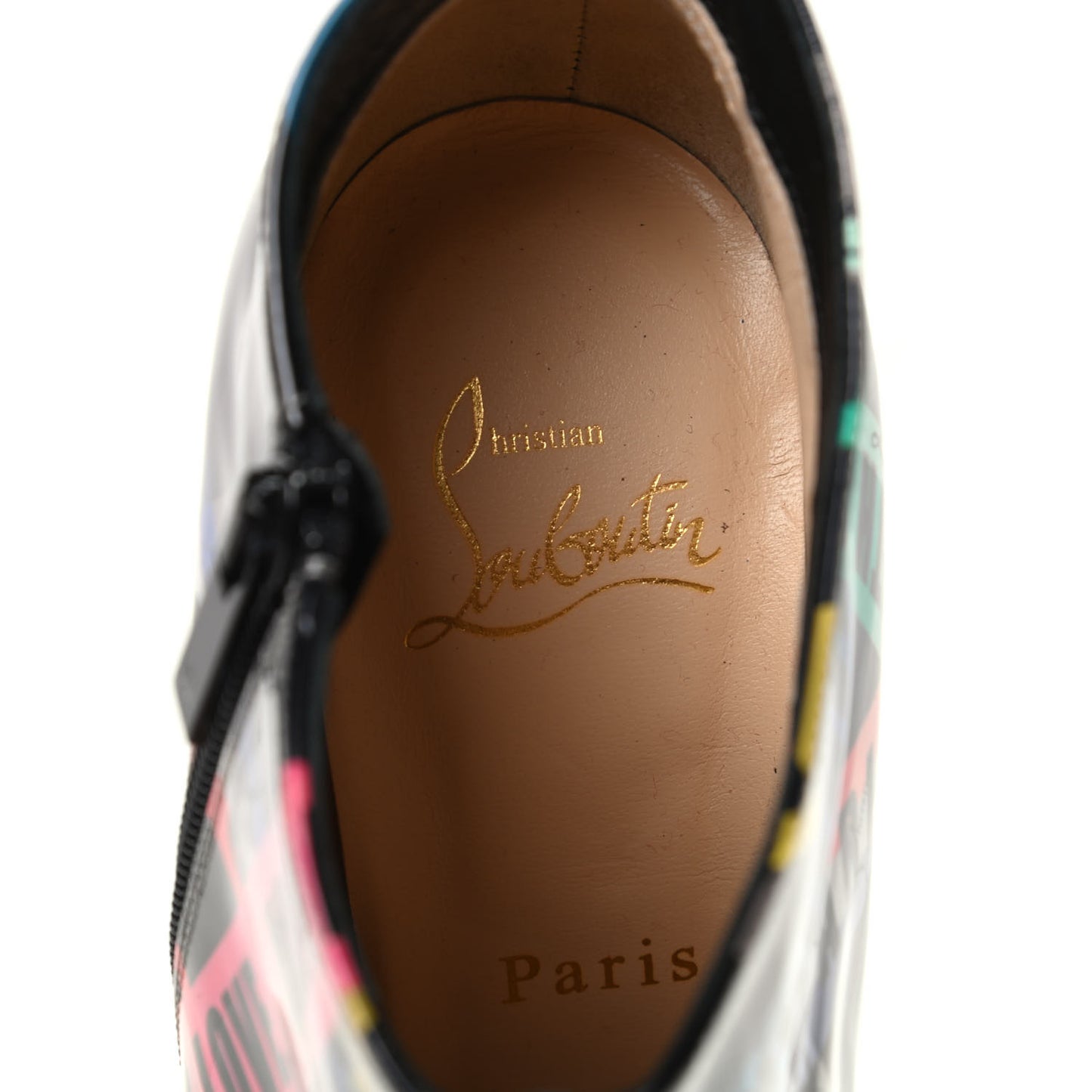 Patent Loubiballage Gorgona 100 Ankle Boots 36.5 Multicolor