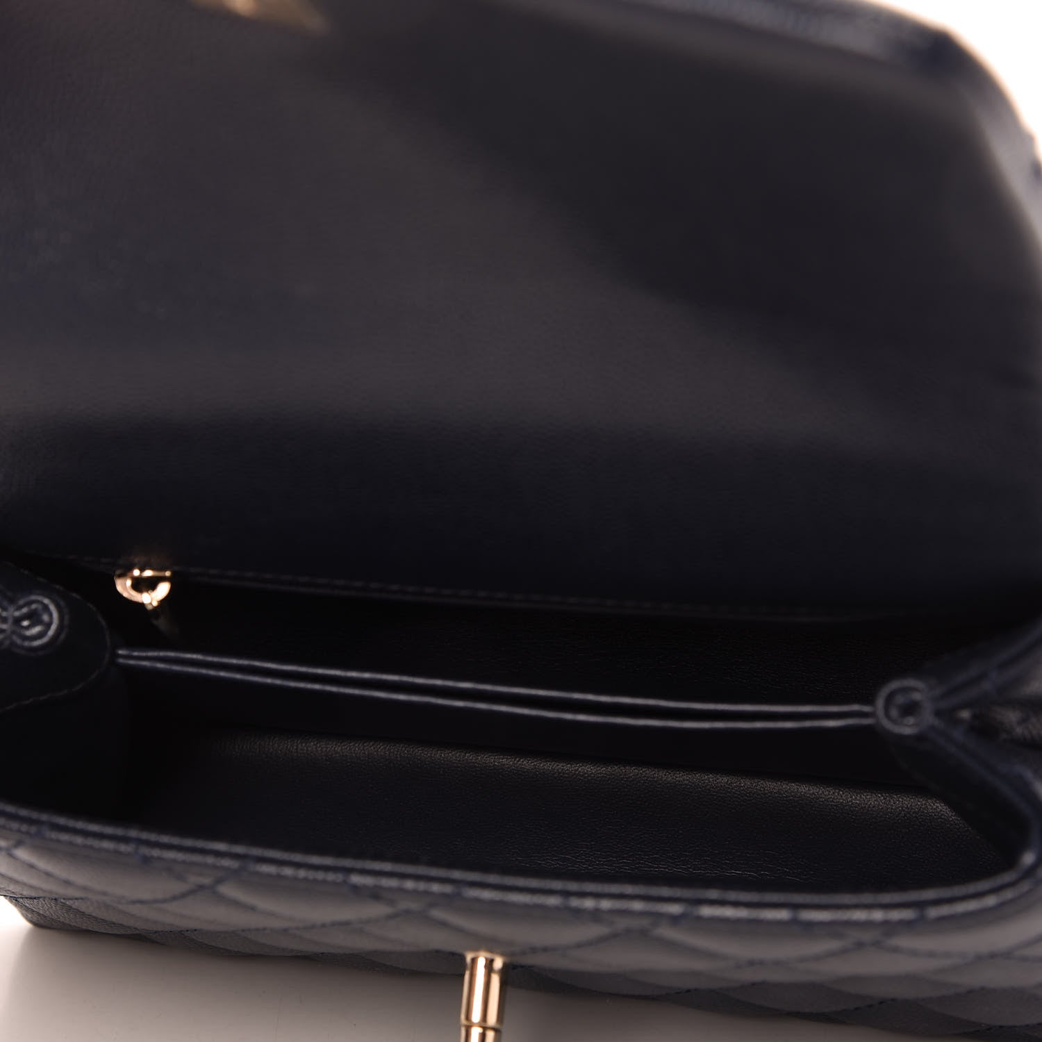 Chanel Caviar Quilted Mini Coco Handle Flap Navy Blue 5 of 10