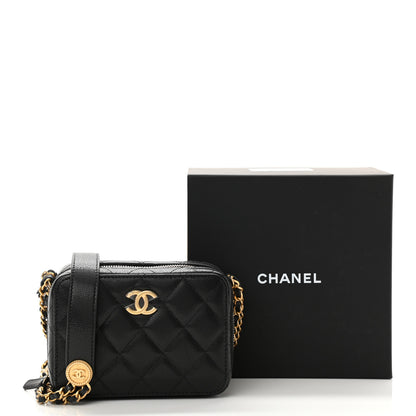 Chanel Caviar Quilted Twist Your Buttons Clutch With Chain Black 11 of 11