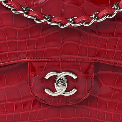Chanel Alligator Jumbo Double Flap Red 9 of 12