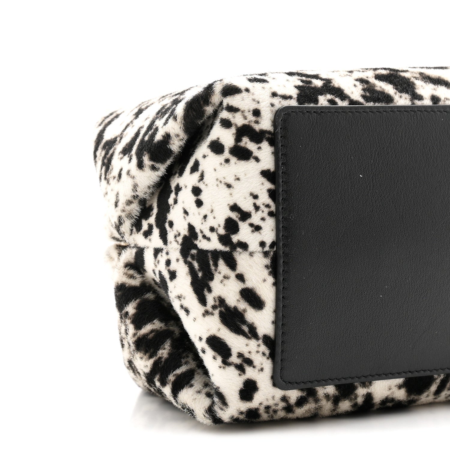 Chanel Lambskin Pony Hair Printed Clutch With Chain Black White 9 of 11