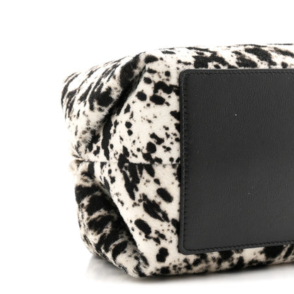 Chanel Lambskin Pony Hair Printed Clutch With Chain Black White 9 of 11
