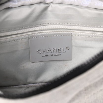 Chanel Jersey Quilted Rectangular Flap Light Grey 6 of 9