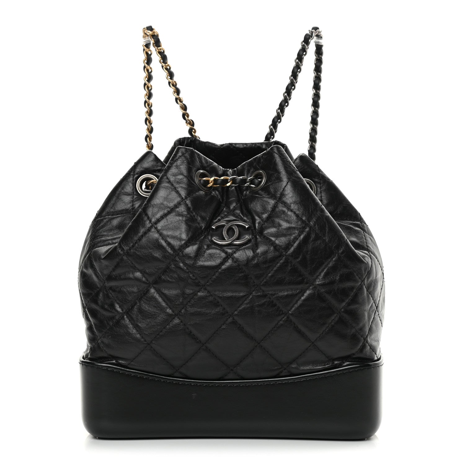 Chanel Aged Calfskin Quilted Small Gabrielle Backpack Black 1 of 13