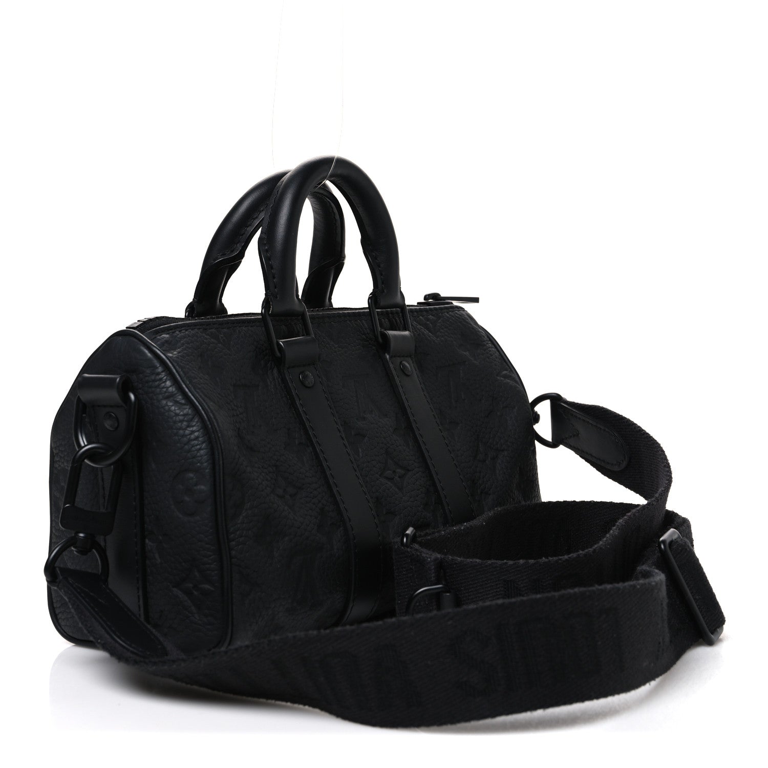Louis Vuitton Monogram Taurillon Keepall Bandouliere 25 Black 3 of 10
