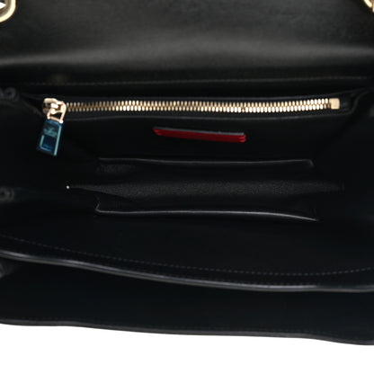 Valentino Garavani Vitello Rockstud Flip Lock Flap Messenger Black 5 of 16