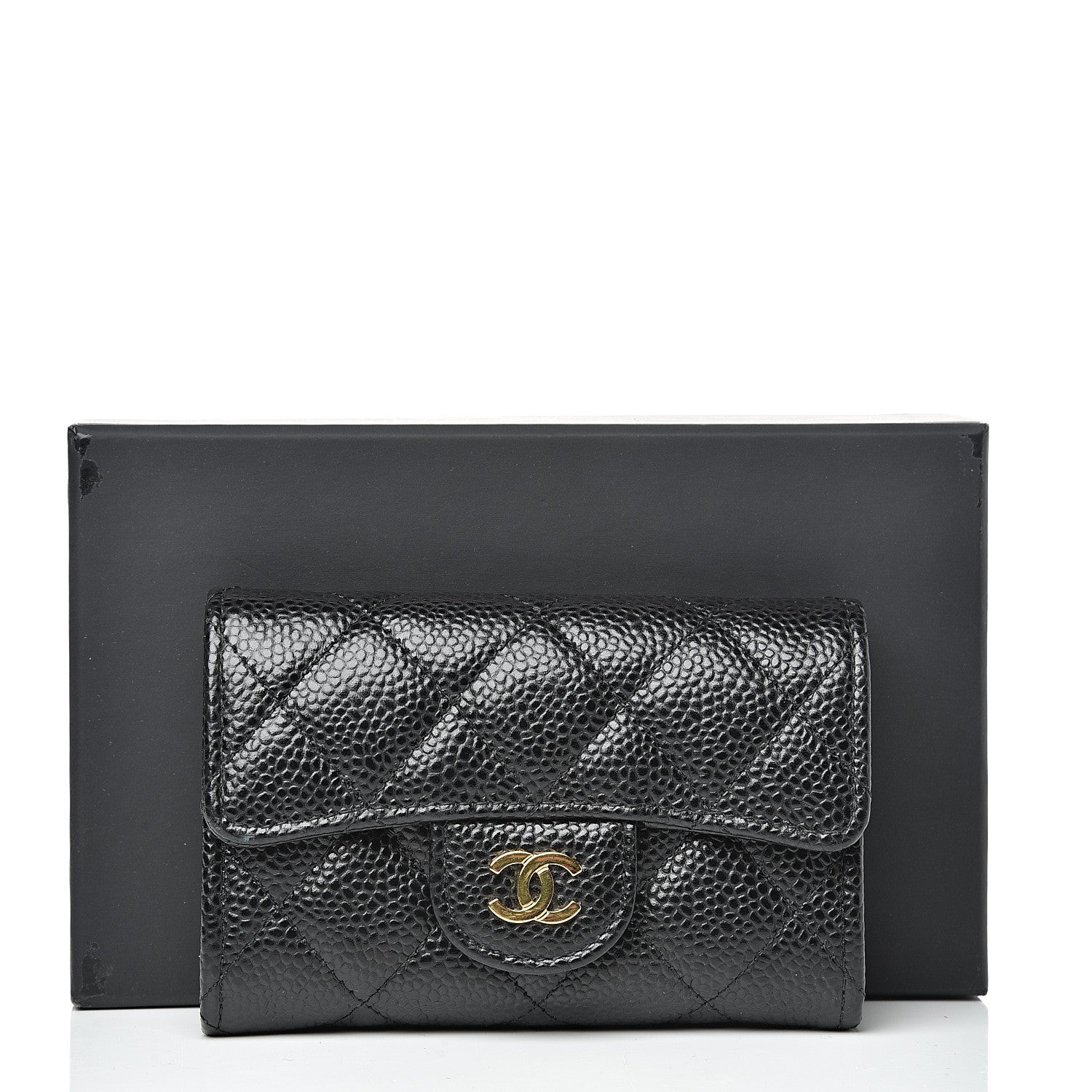 Chanel Caviar Quilted Flap Card Holder Black 8 of 8