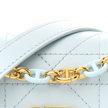 Christian Dior Lambskin Macrocannage Mini Miss Caro Bag Blue 10 of 12