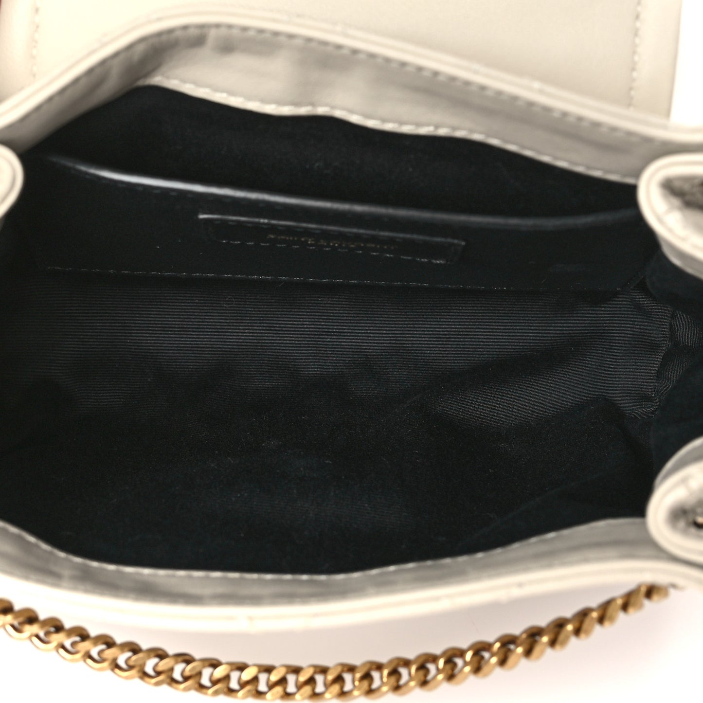 Lambskin Quilted Monogram Mini Nolita Blanc Vintage