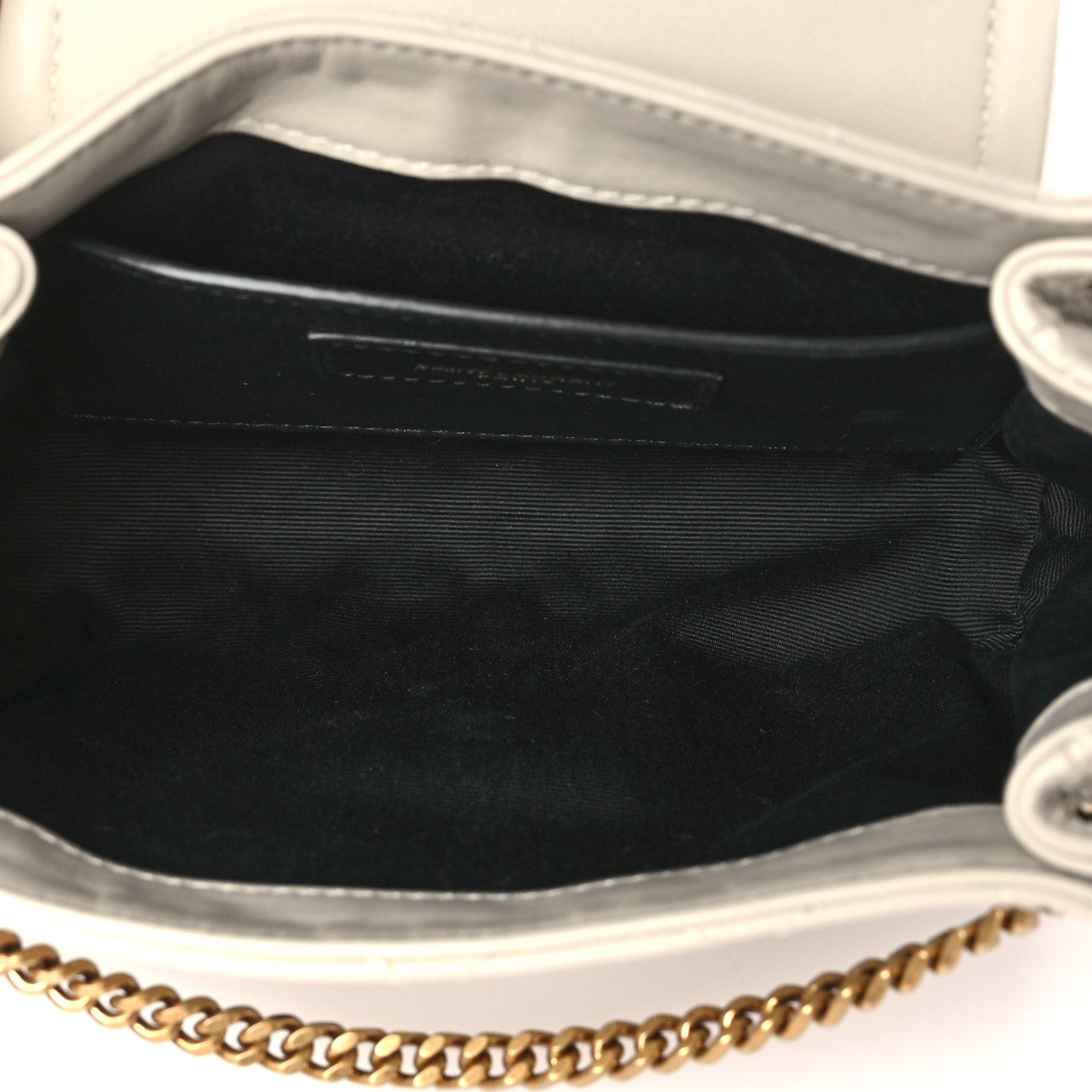 Saint Laurent Lambskin Quilted Monogram Mini Nolita Blanc Vintage 5 of 9