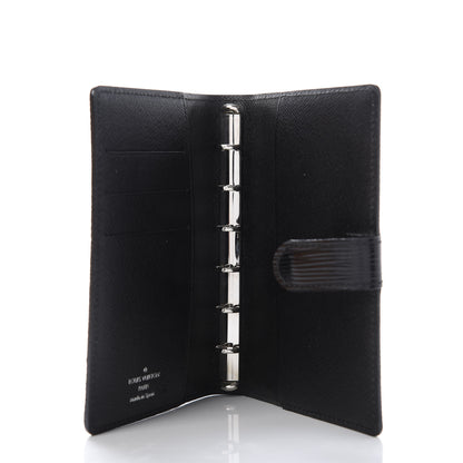 Louis Vuitton Epi Small Ring Agenda Cover Black 5 of 9