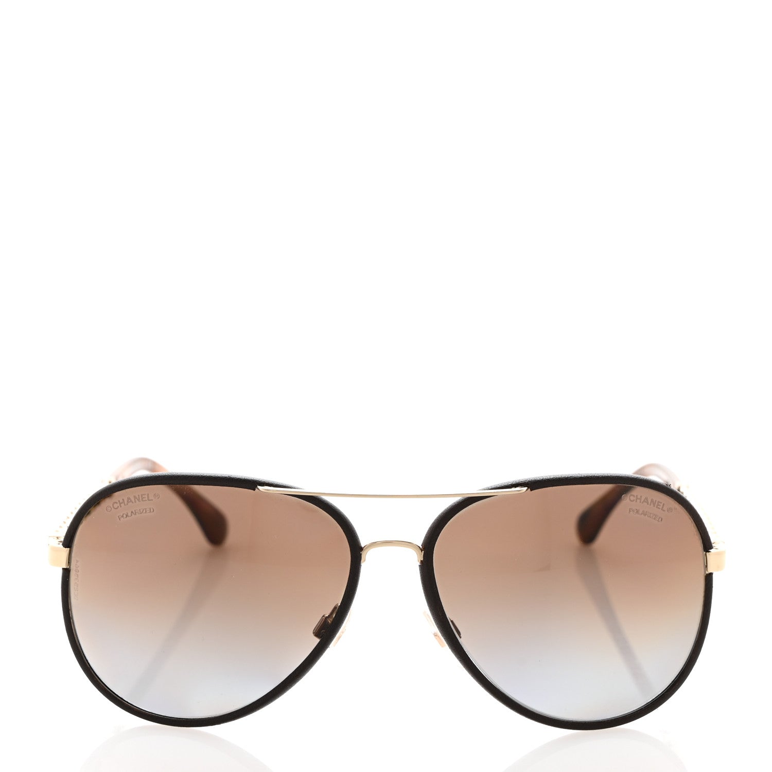 Chanel Metal Polarized Pilot Winter Sunglasses 4219-Q Brown 2 of 8