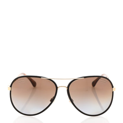 Chanel Metal Polarized Pilot Winter Sunglasses 4219-Q Brown 2 of 8