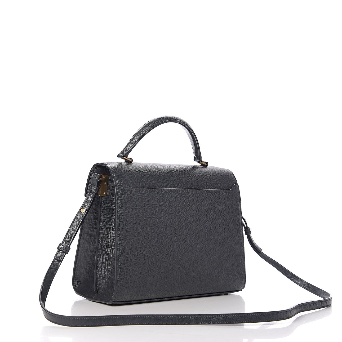 Grain de Poudre Medium Classic Monogram Cassandra Top Handle Dark Smog