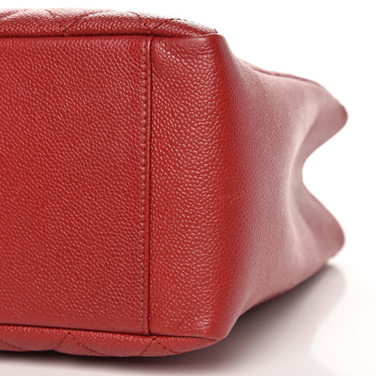 Chanel Caviar Quilted Grand Shopping Tote GST Red 9 of 9