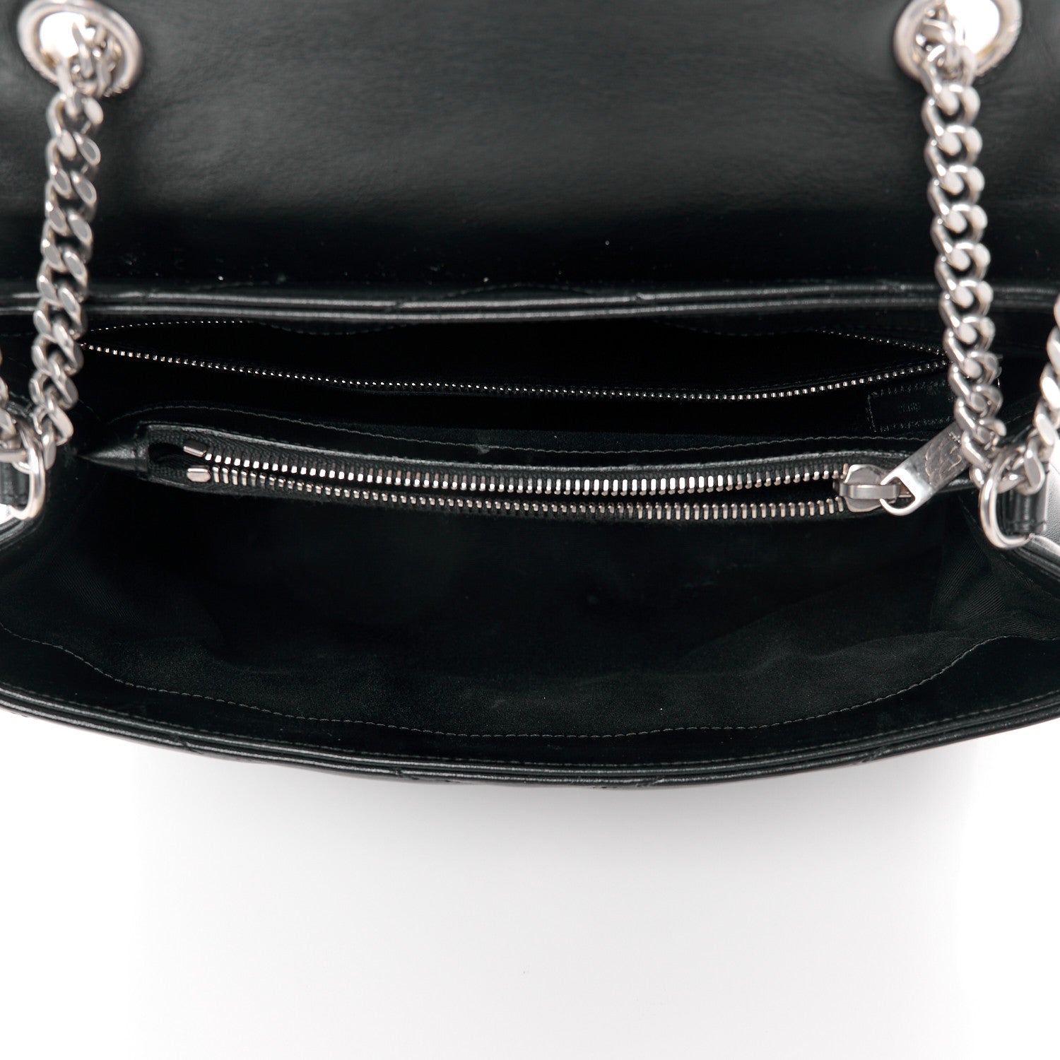 Saint Laurent Calfskin Y Quilted Monogram Medium Loulou Chain Satchel Black 5 of 13