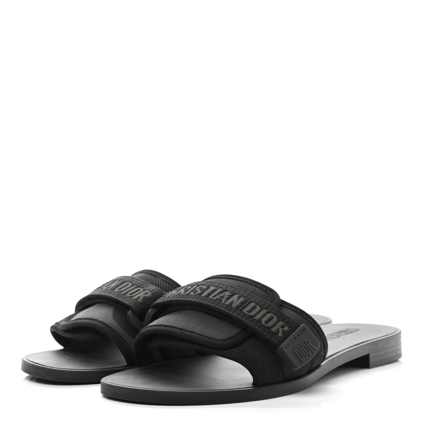 Technical Stretch Fabric Camouflage Dio(r)evolution Slide Sandals 38 Black Military
