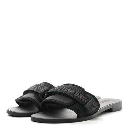 Christian Dior Technical Stretch Fabric Camouflage Dio(r)evolution Slide Sandals 38 Black Military 3 of 9