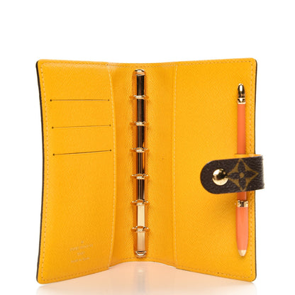 Louis Vuitton Monogram Groom Small Ring Agenda Cover with Pen Yellow 5 of 7