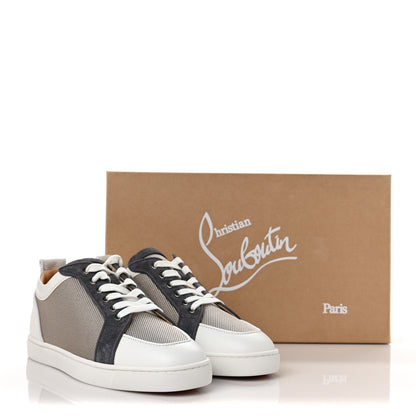 Christian Louboutin Calfskin Mens Rantulow Orlato Flat Sneakers 41 White Grey 9 of 9