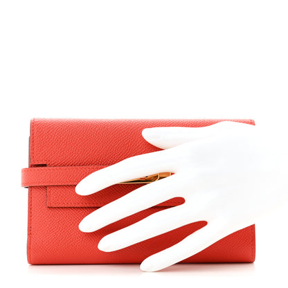 Hermes Epsom Verso Medium Kelly Wallet Rouge Tomate Rouge H 2 of 7