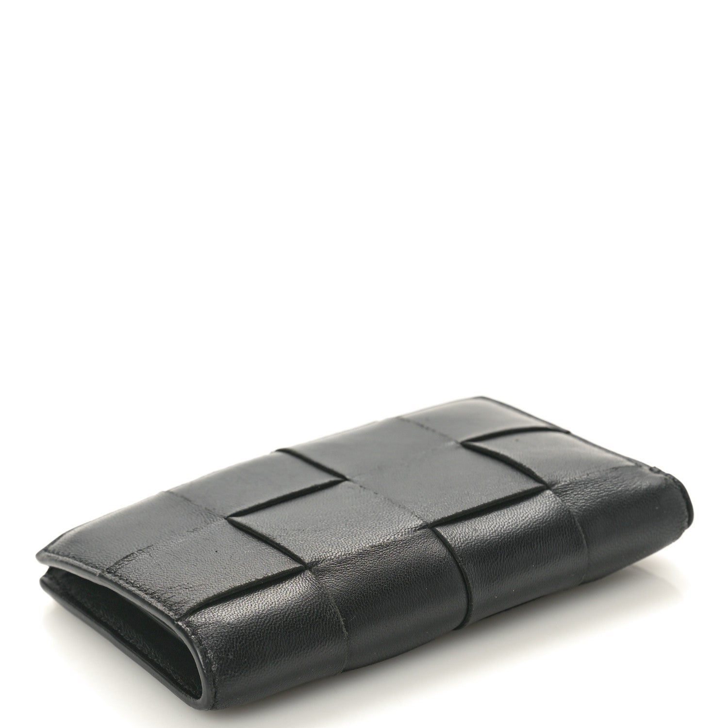 Bottega Veneta Nappa Maxi Intrecciato Medium Bi-Fold Zip Wallet Black 4 of 9