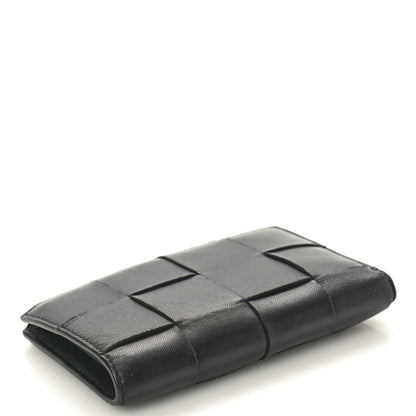 Bottega Veneta Nappa Maxi Intrecciato Medium Bi-Fold Zip Wallet Black 4 of 9