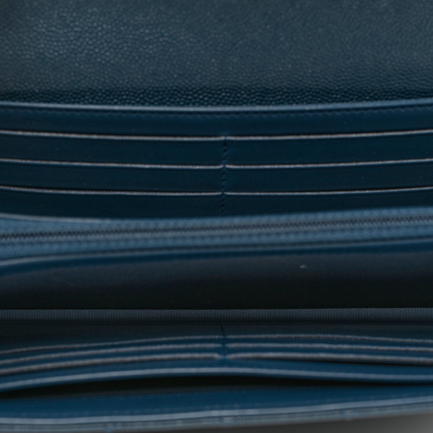 Chanel Caviar Quilted Boy Flap Wallet Blue 4 of 10