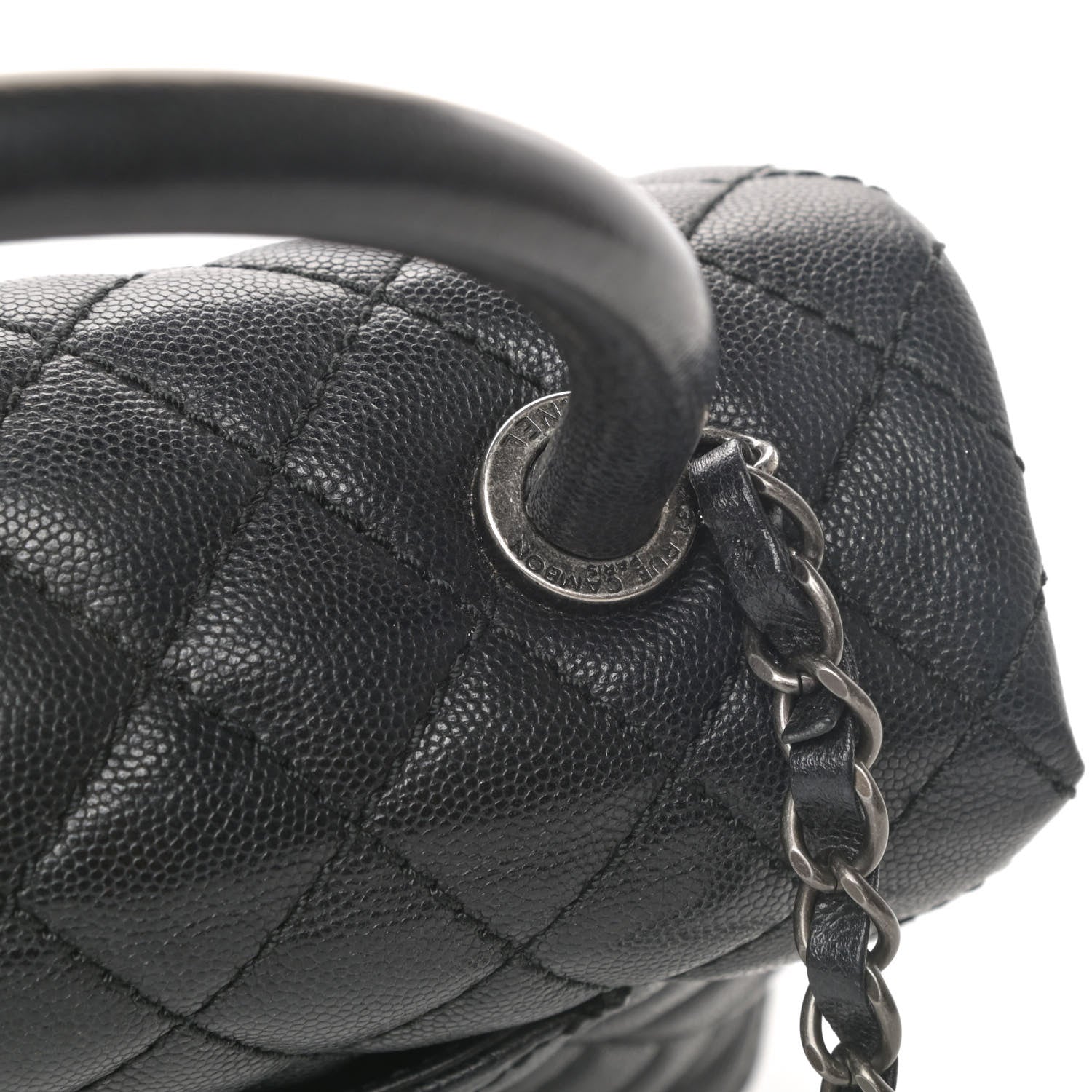 Chanel Caviar Quilted Small Coco Handle Flap Black 14 of 14