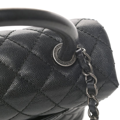 Chanel Caviar Quilted Small Coco Handle Flap Black 14 of 14