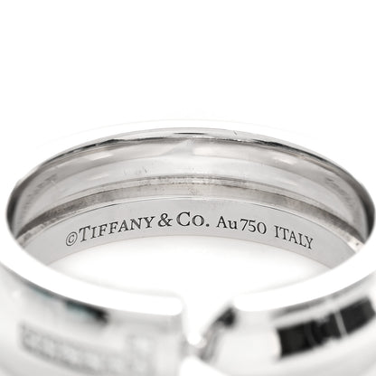 Tiffany 18K White Gold Diamond Modern Keys Ring 50 5.5 4 of 4