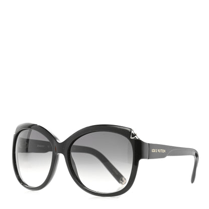 Louis Vuitton Acetate Hortensia Sunglasses Z0485W Black Glitter 1 of 7