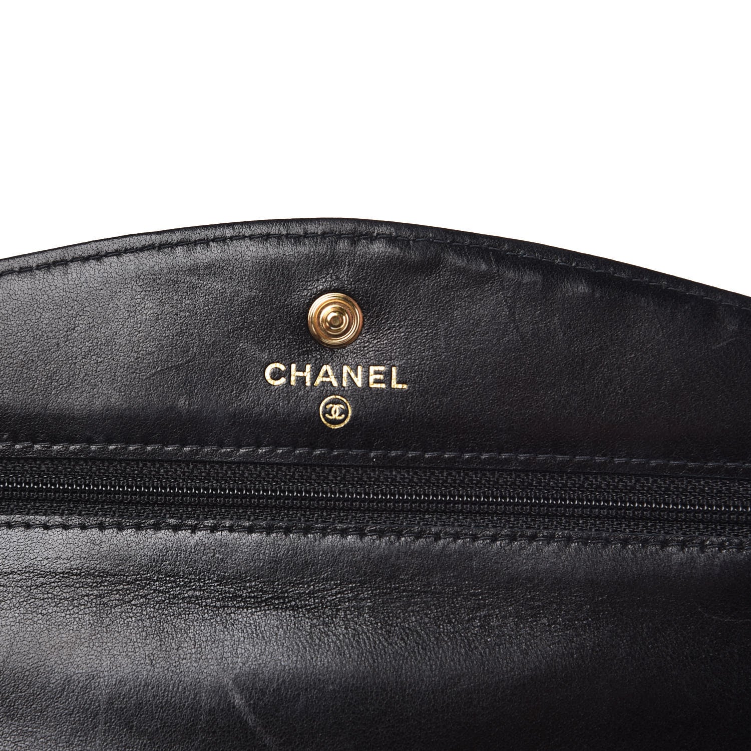 Chanel Caviar Timeless CC Wallet On Chain WOC Black 6 of 10
