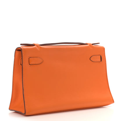 Hermes Swift Kelly Pochette Clutch Orange 3 of 21
