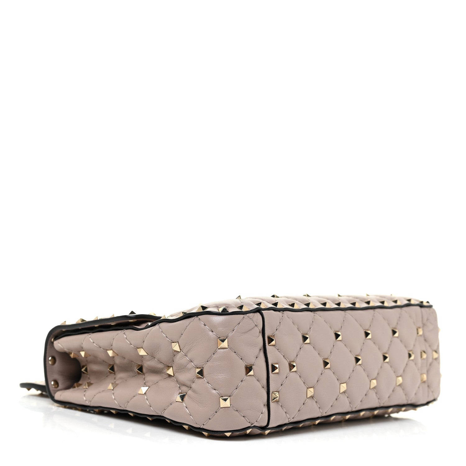 Valentino Garavani Lambskin Medium Rockstud Spike Shoulder Bag Poudre 4 of 10