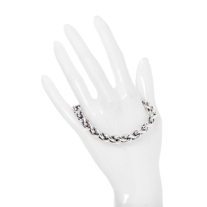 David Yurman Sterling Silver 14K Yellow Gold 8mm Wheat Chain Bracelet 2 of 5
