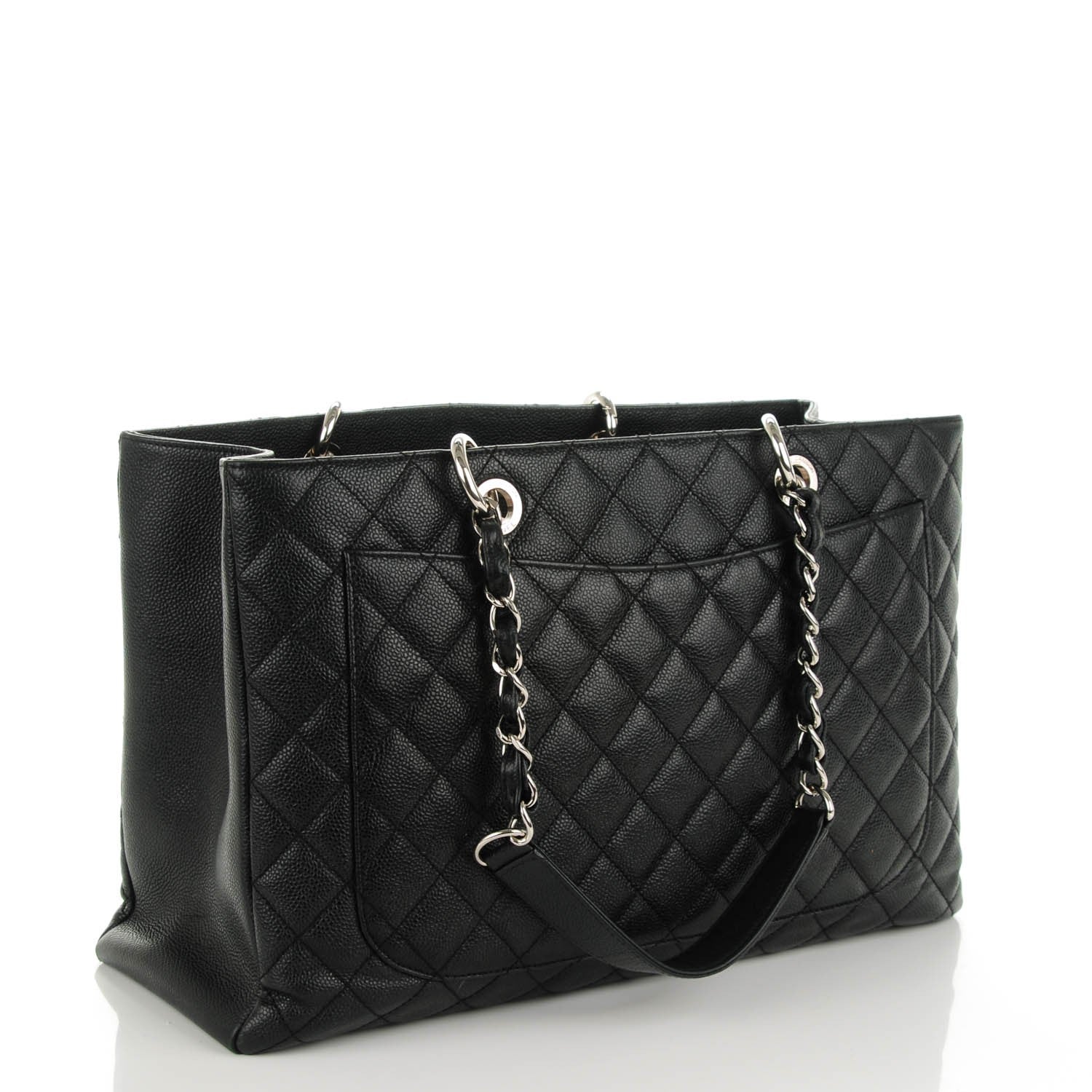 Chanel Caviar Quilted XL Grand Shopping Tote GST Black 3 of 7