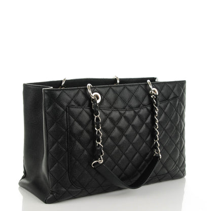 Chanel Caviar Quilted XL Grand Shopping Tote GST Black 3 of 7