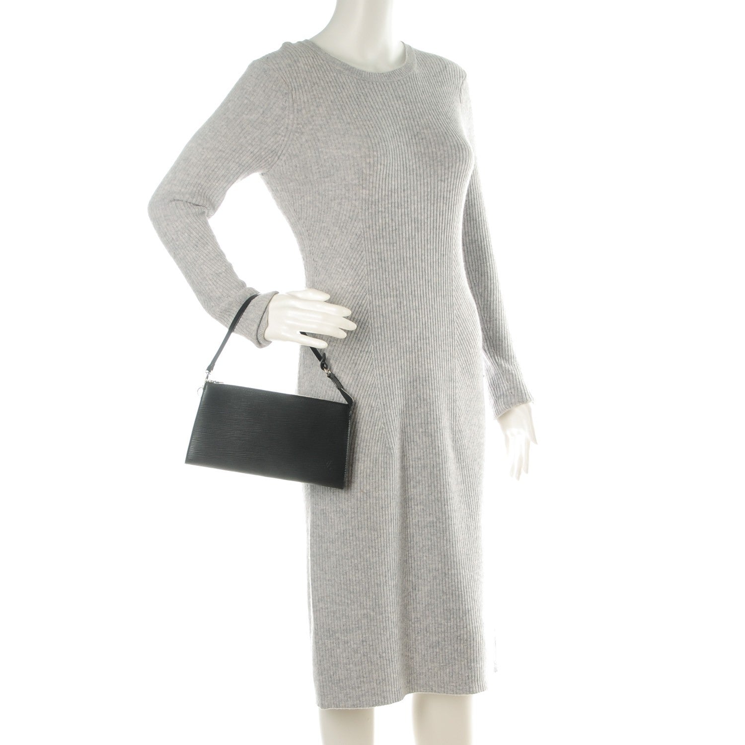 Louis Vuitton Epi Pochette Accessories 24 Black 2 of 7