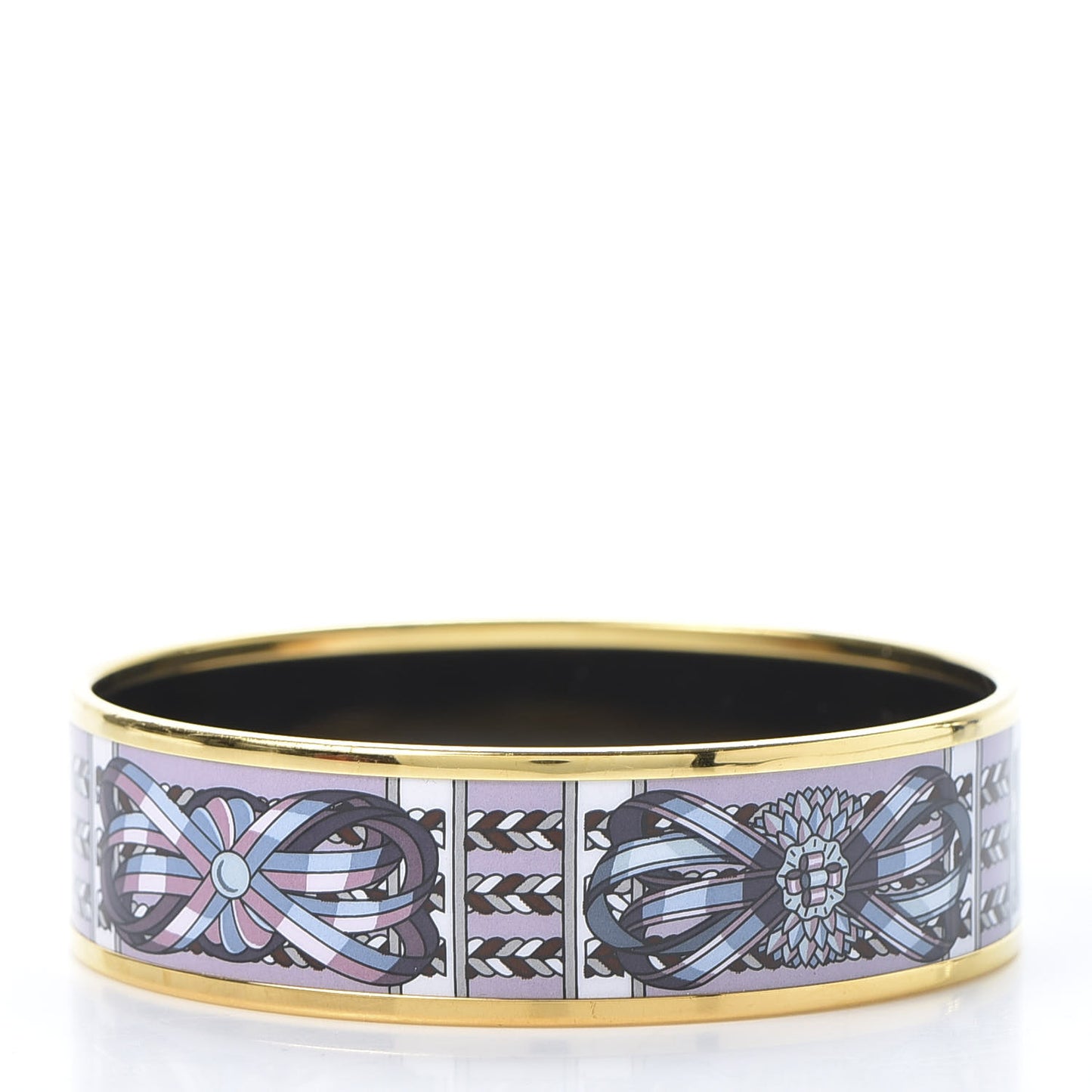 Enamel Printed Rubans de Cheval Wide Bracelet 65 Colorise
