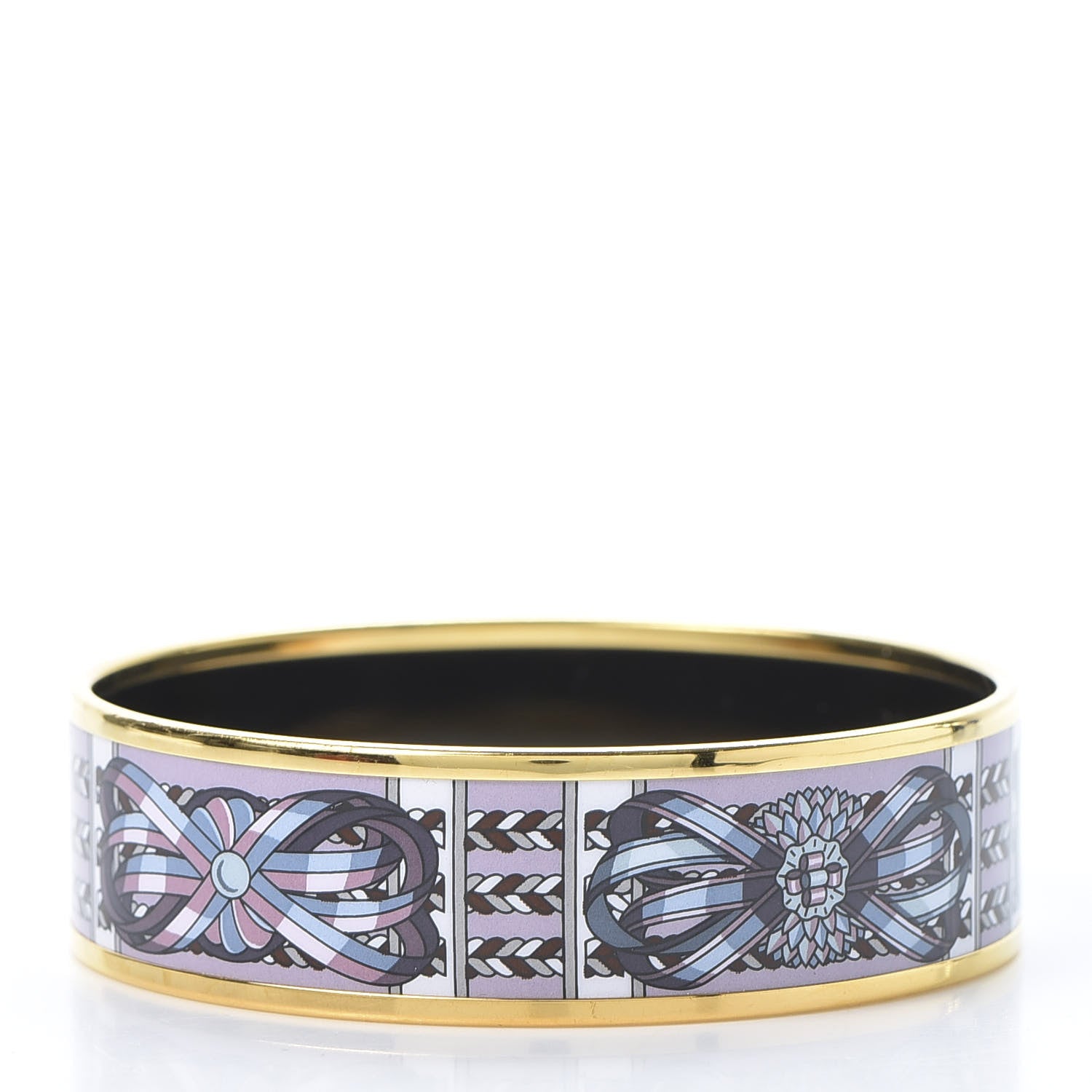 Hermes Enamel Printed Rubans de Cheval Wide Bracelet 65 Colorise 2 of 4