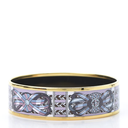 Hermes Enamel Printed Rubans de Cheval Wide Bracelet 65 Colorise 2 of 4