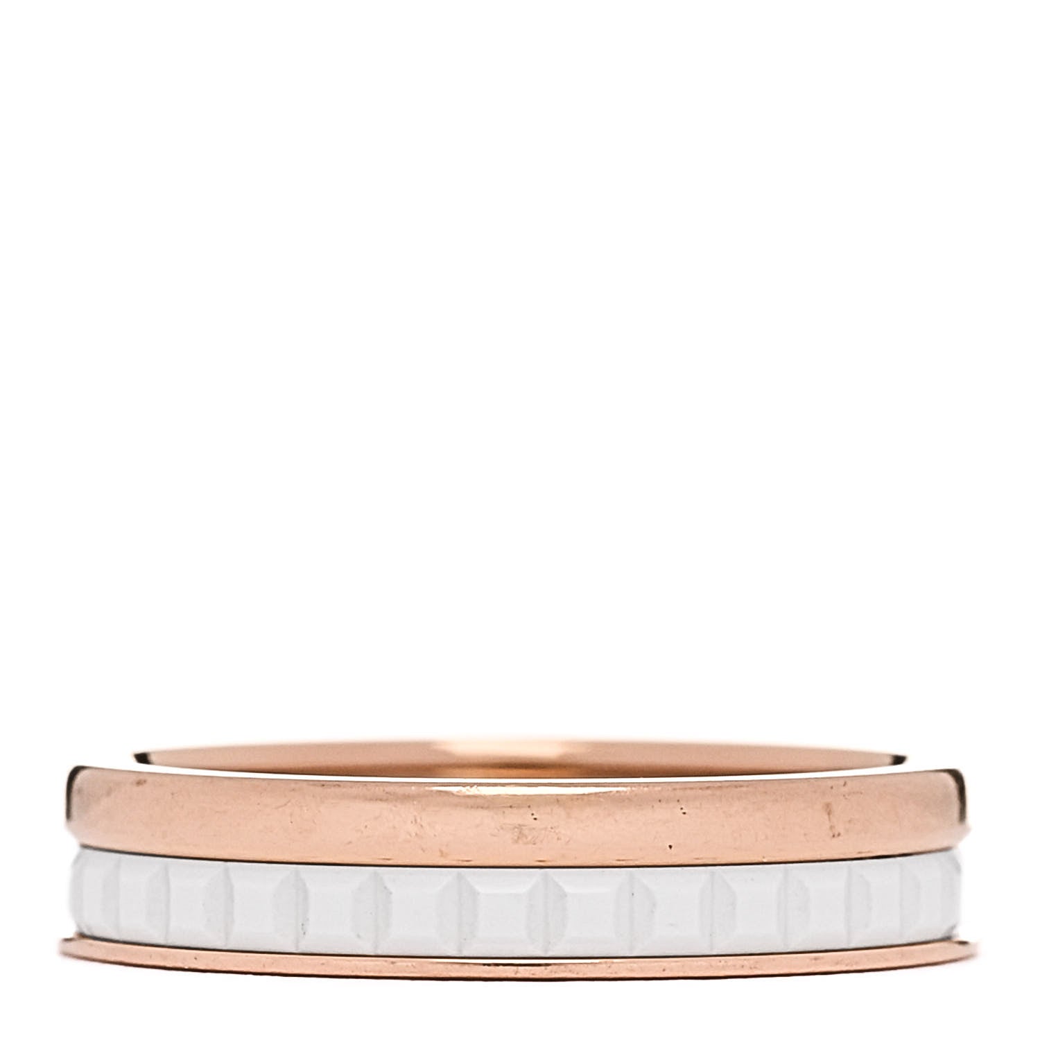 Boucheron 18K Pink Gold Ceramic Quatre White Edition Wedding Band Ring 47 4.25 59/8.75 1 of 6